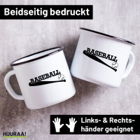 Emaille Tasse Baseball Baseballschläger 300ml...