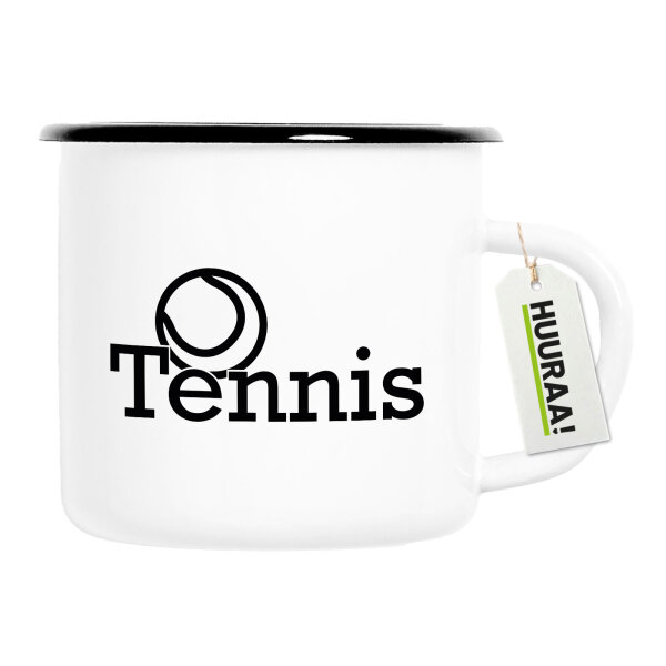 Emaille Tasse Tennis Ball 300ml Vintage Emaille Becher