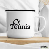 Emaille Tasse Tennis Ball 300ml Vintage Emaille Becher