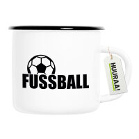 Emaille Tasse Fussball Ball 300ml Vintage Emaille Becher