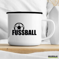 Emaille Tasse Fussball Ball 300ml Vintage Emaille Becher