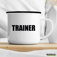 Emaille Tasse Trainer Training 300ml Vintage Emaille Becher