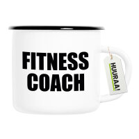 Emaille Tasse Fitness Coach Training 300ml Vintage...