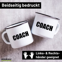 Emaille Tasse Coach Training 300ml Vintage Emaille Becher