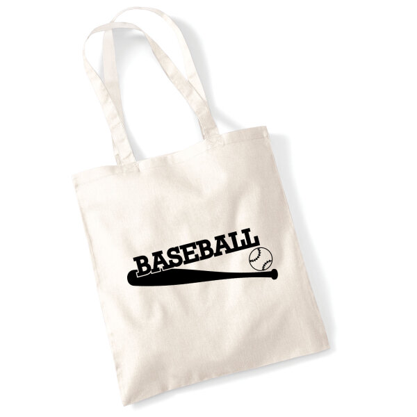 Jutebeutel Baseball Baseballschläger 10 Liter