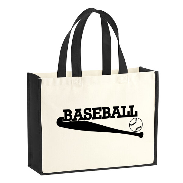 Jutetasche Baseball Baseballschläger 21 Liter Black