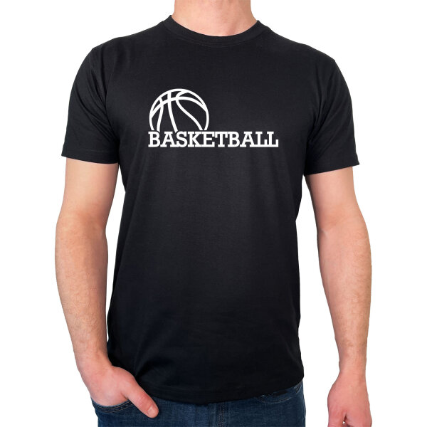 Herren T-Shirt Basketball Ball Größe S-3XL