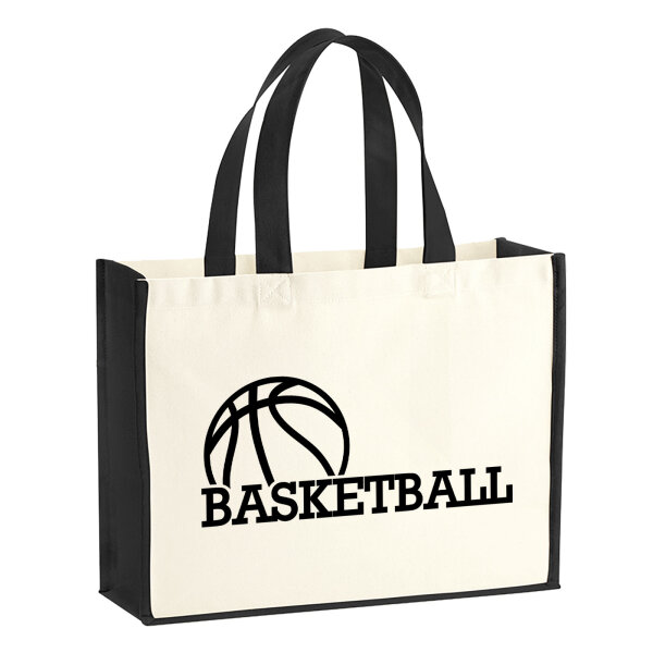 Jutetasche Basketball Ball 21 Liter Black