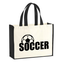 Jutetasche Soccer Ball 21 Liter Black