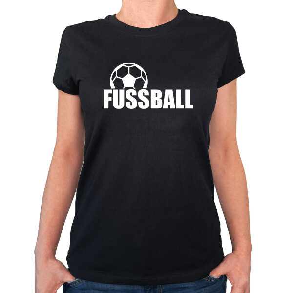 Damen T-Shirt Fussball Ball Größe XS-XXL