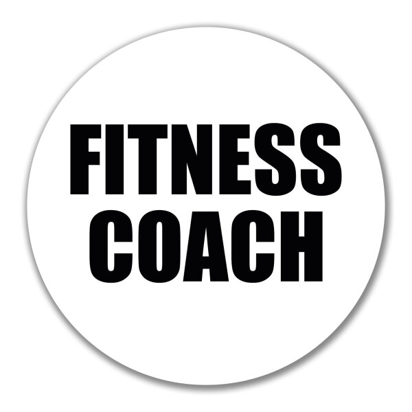 Aufkleber Fitness Coach Training 10cm Sticker