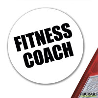 Aufkleber Fitness Coach Training 10cm Sticker