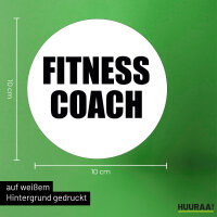 Aufkleber Fitness Coach Training 10cm Sticker