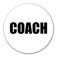 Aufkleber Coach Training 10cm Sticker