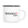 Emaille Tasse French Polynesia my love in Weiß, 300 ml