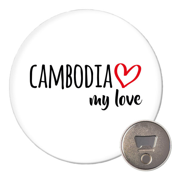 Magnet Cambodia my love 59mm Kühlschrankmagnet