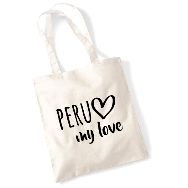Jutebeutel Peru my love 10 Liter