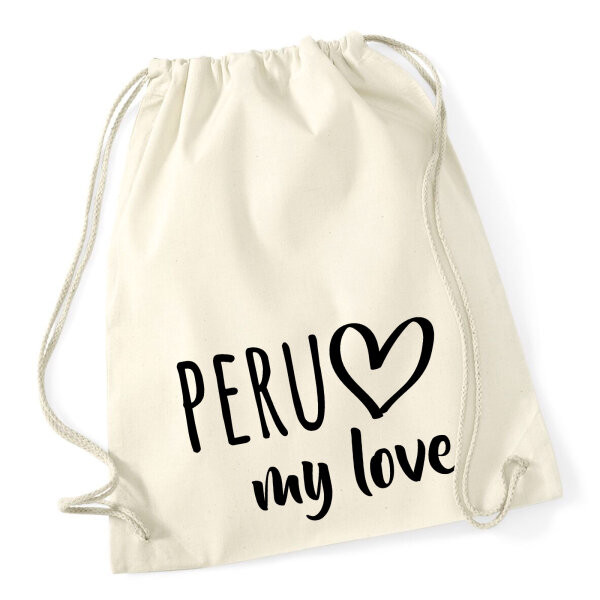 Turnbeutel Peru my love 12 Liter