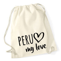 Turnbeutel Peru my love 12 Liter