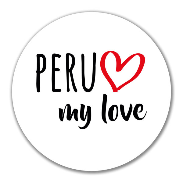 Aufkleber Peru my love 10cm Sticker
