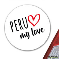 Aufkleber Peru my love 10cm Sticker