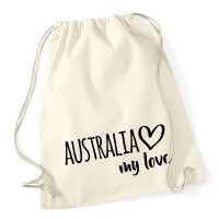 Turnbeutel Australia my love 12 Liter