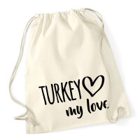Turnbeutel Turkey my love 12 Liter
