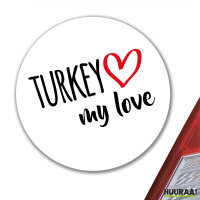 Aufkleber Turkey my love 10cm Sticker