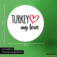 Aufkleber Turkey my love 10cm Sticker
