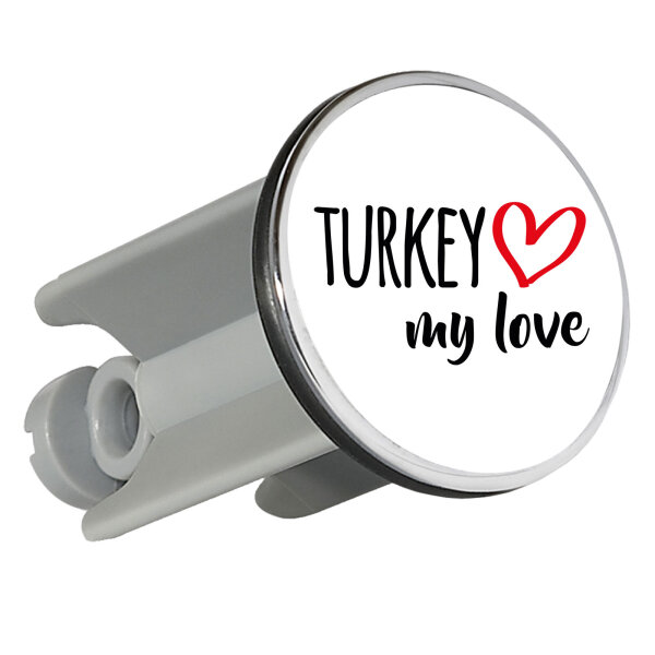 Waschbeckenstöpsel Turkey my love 4cm Abflussstopfen