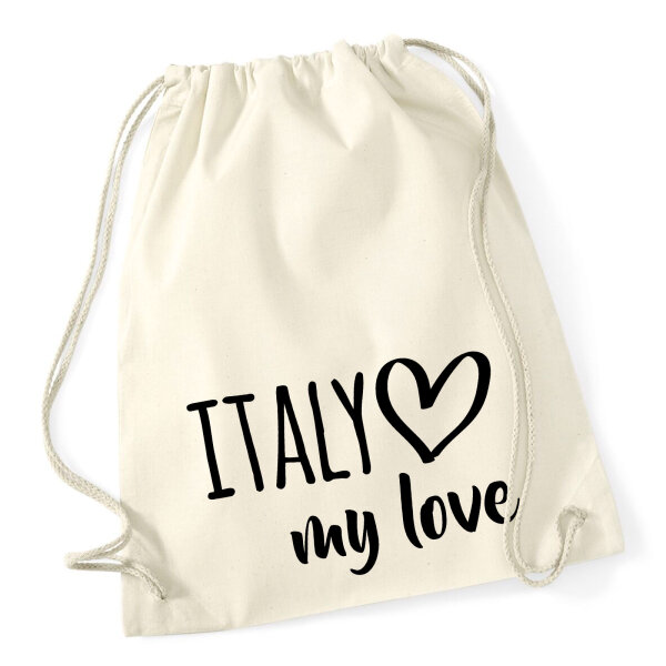 Turnbeutel Italy my love 12 Liter