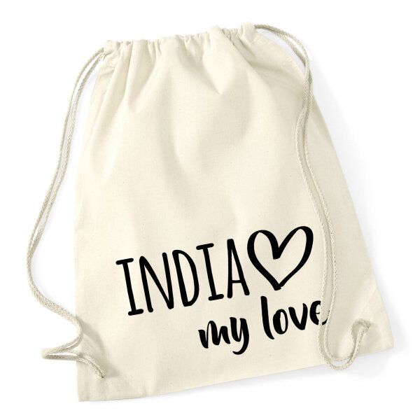 Turnbeutel India my love 12 Liter