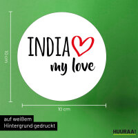 Aufkleber India my love 10cm Sticker
