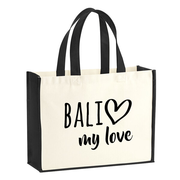 Jutetasche Bali my love 21 Liter Black