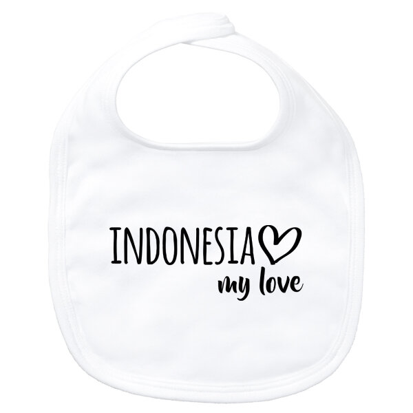 Baby Lätzchen Indonesia my love Klettverschluss
