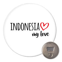 Magnet Indonesia my love 59mm K&uuml;hlschrankmagnet