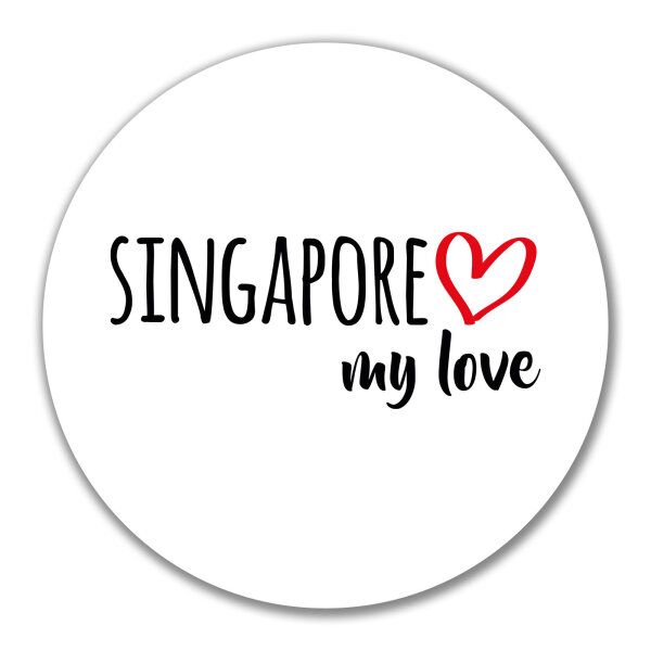 Aufkleber Singapore my love 10cm Sticker