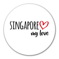 Aufkleber Singapore my love 10cm Sticker