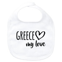 Baby Lätzchen Greece my love Klettverschluss