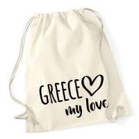 Turnbeutel Greece my love 12 Liter