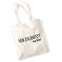 Jutebeutel New Zealand my love 10 Liter