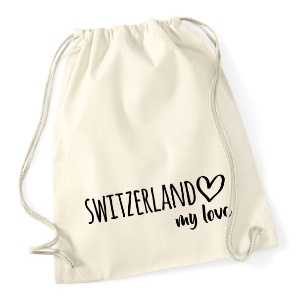 Turnbeutel Switzerland my love 12 Liter