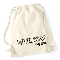 Turnbeutel Switzerland my love 12 Liter