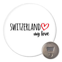 Magnet Switzerland my love 59mm Kühlschrankmagnet...