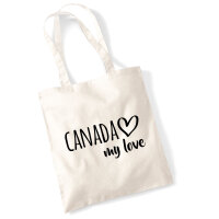 Jutebeutel Canada my love 10 Liter
