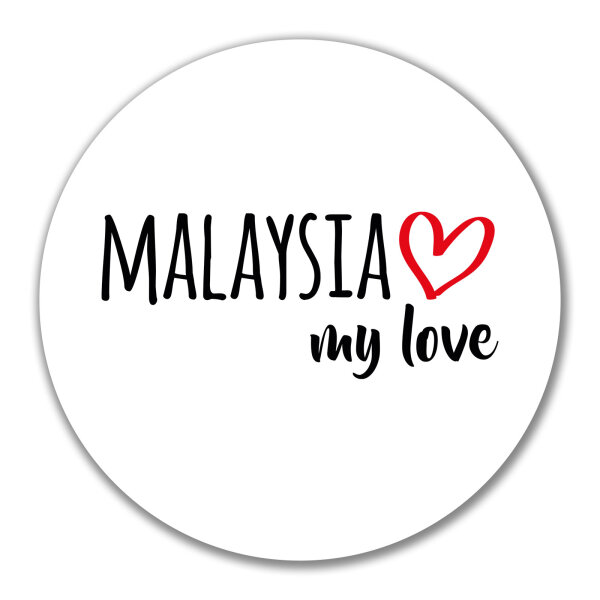 Aufkleber Malaysia my love 10cm Sticker