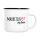 Emaille Tasse Mauritius my love in Weiß, 300 ml