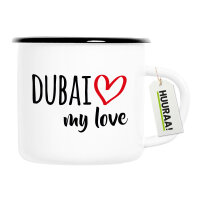 Emaille Tasse Dubai my love 300ml Vintage Emaille Becher