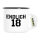 Emaille Tasse Endlich 18 Schriftzug 300ml Vintage Emaille Becher