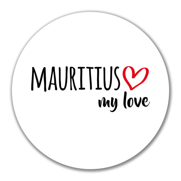 Aufkleber Mauritius my love 10cm Sticker